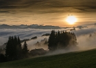 Sonnenuntergang : LAUSSA, LÄNDER, Nebel, Plattenberg, STÄDTE UND ORTE, ÖSTERREICH